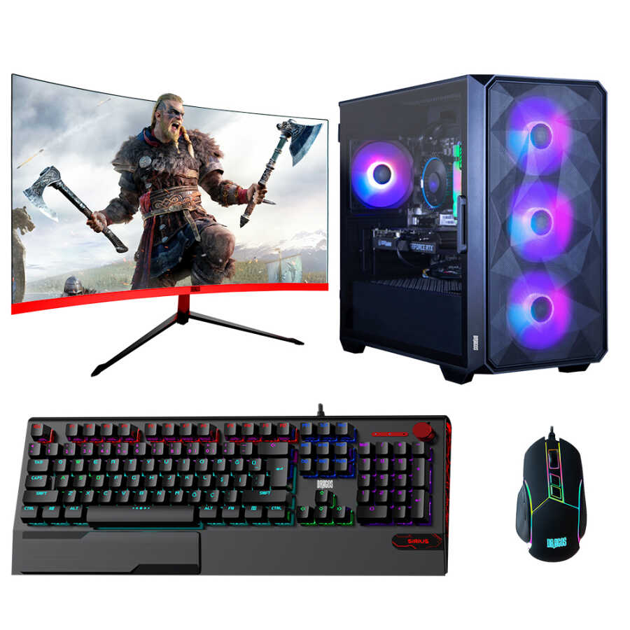 Tx4180 i7 11400F 32gbRam 512GB NVMe 8GB RX580 256Bit 27 inç Curved 165Hz Oyun Hazır Sistem
